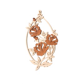 Kuhnert Window Decoration Made of Fine Birch Plywood Roses Dimensions: 15 x 20 cm Made in Germany