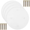 NUOBESTY 4Pcs Ceiling Hole Cover, Plastic Flat Blank Plate Circular