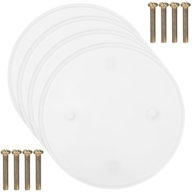 NUOBESTY 4Pcs Ceiling Hole Cover, Plastic Flat Blank Plate Circular Wall Protector for Ceilings or Wall, 4.32 Inch
