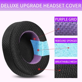 Jomwag Breathable Mesh Replacement Earpads for STEELSERIES Arctis 1/3/5/7/9/Pro/Raw - High-Density Foam Cushions