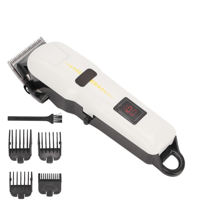 Electric Hair Clipper Low Noise LCD Display Ergonomic with Limiter