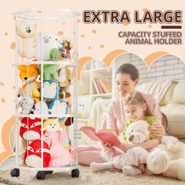 ​Extra Large Metal Stuffed Animal Storage, Organizer & Holder | Teddy Bear & Toy Storage for Playroom, Bedroom, Toddler Room | Space-Saving Plush Gift​