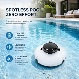 Cordless Robotic Pool Vacuum for Automatic Cleaning – Dual-Motor Smart Cleaner for In-Ground & Above-Ground Pools