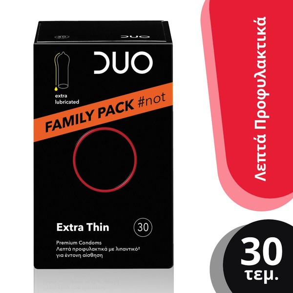 Duo Condoms Extra Thin Lubricated 30items