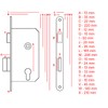 Aqbau® Door Lock for Profile Cylinder 72 / 35 mm