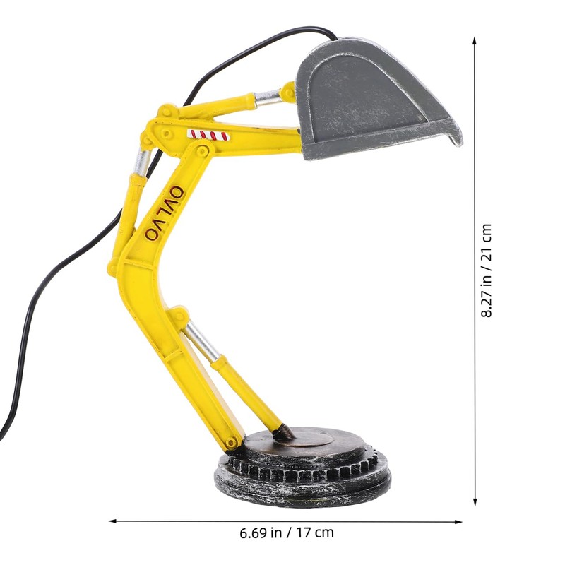 Housoutil Creative Digger Desk Lamp, Industrial Style Excavator Modelling Table