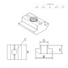 Stainless Steel Slot Nut Heavy Sliding Nut M6 Slot 10