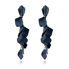 XYAYOU Acrylic Petal Dangle Earrings Long Drop Rose Flower Earrings for Women Girls Fashion Boho Flowers Earrings for Party Gift, Zinc, No Gemstone