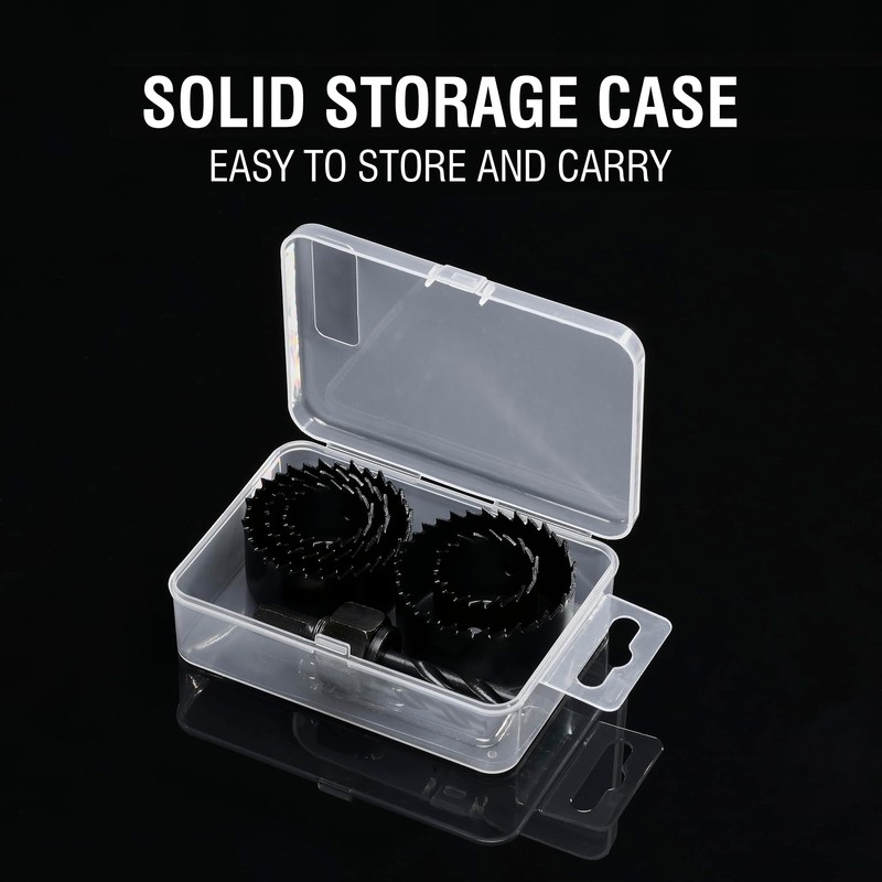 KATA 8PCS Hole Saw Kit 1" to 2-1/8"(25-54mm) Hole Saw