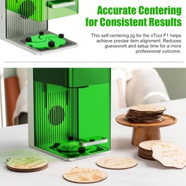Adjustable Self-Centering Jig for xTool F1 Laser – Precise Alignment, Cover-Down Use, Stable Engraving on Various Materials (0.4"-3.15")