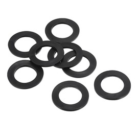 PATIKIL M25 Rubber Flat Washer, 8 Pack 25mm ID 39mm OD 2.5mm Thick Sealing Spacer Gasket Ring for Faucet Pipe Water Hose Fastener Bolt, Black