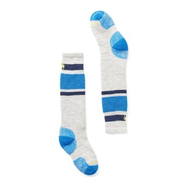 Smartwool Unisex Kids Full Cushion Stripe Over The Calf Socks (Toddler/Little Kid/Big Kid) Laguna Blue Medium