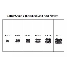 RedBoarChain Roller Chain Connecting Link Assortment Clear Box #25, 35, 40, 41, 50, 60*