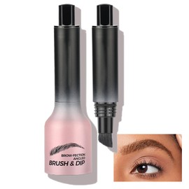 Liquid Eyebrow Brush, Drop Shape Angled Liquid Microblading Eyebrow Pen, Brow-Fection Angled Brush & Dip-Chocolate, Brush Hair-Like Strokes Natural Shaping Outlining Filling Brow (04chocolate)