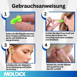 Moldex Contours® 50 Pairs - 740501 Anatomically Shaped Highest Sound Insulation (SNR 35dB), Ideal for Sleeping, 100% PVC Free, Travel and Work