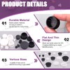 Swpeet 60Pcs 1" - 25mm Black Round Plastic Snap-on Hole