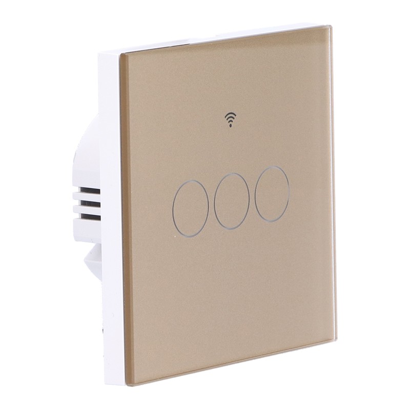 For Tuya Zigbee Light Switch 3‑Gang Remote Control Touch Switch