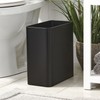 mDesign Decorative Trash Can, 12" x 6.25" x 13", Black