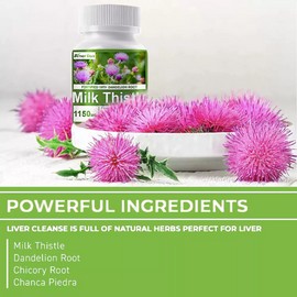 28In1 120 Capsules Milk Thistle Liver Detox & Cleanse Liver Support Supplements