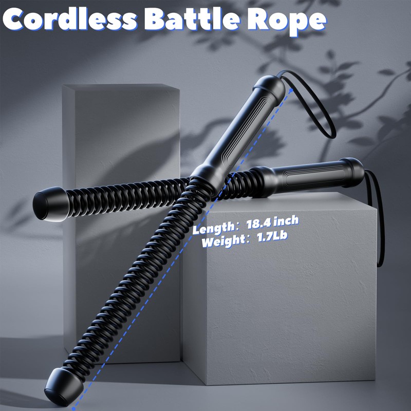 Ropeless Battle Rope, Battle Ropes for Home Gym, Strength, HIIT