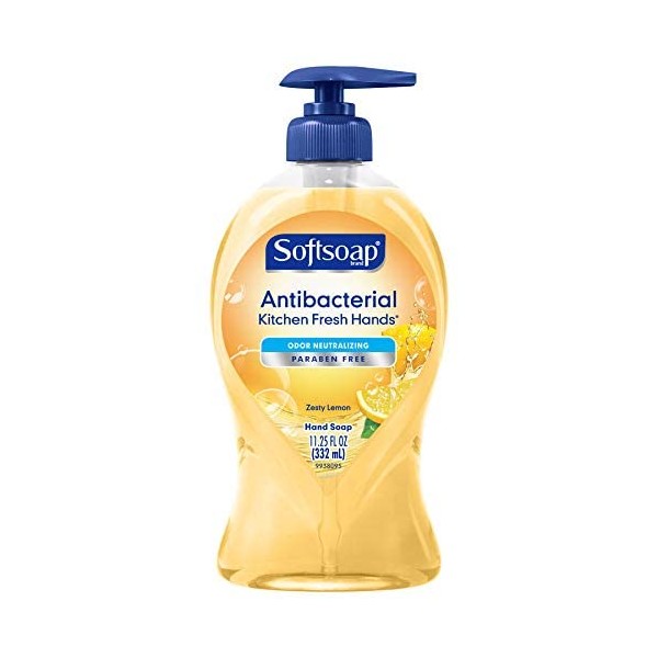Softsoap Kitchen Fresh Hands Antibacterial Liquid Hand Soap, 11.25 oz Per Bottle (3 Pack)