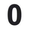 QT Modern House Number - 6 Inch BLACK - Stainless