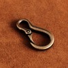 BRASS STORE Carabiner Keychain with Antique Double Ring (Bronze Small)