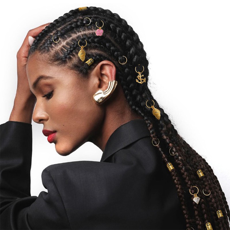 Red by Kiss Premium Luxury Braid Charms, Hair Decorative Accessories