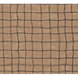 Honey ^ Me 1/2 yd. Dark Tan w black Checks by HONEY & ME CRAFT DOLL QUILT # 8075