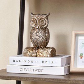 Book Ends for Shelves - Book Ends to Hold Books Heavy Duty, MXARLTR Decorative Bookends with Anti-Slip Base Vintage Owl Bookends Book Holders Book Stopper for Books Magazines Home Office Decor