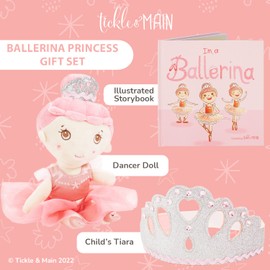 Tickle & Main Ballerina Princess Gift Set, Ballerina Doll, Dance Recital Gifts for Girls - First Dance Recital Dancer Doll