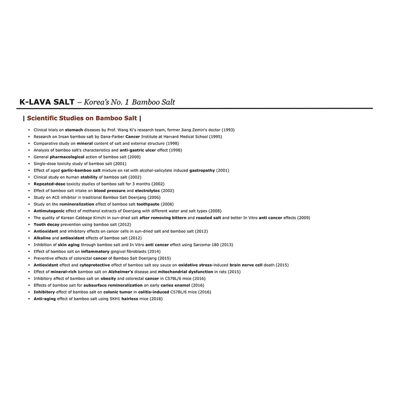 K-LAVA SALT—Korea's No.1 Bamboo Salt—Original 9x, Powder, 2.47 Ounce