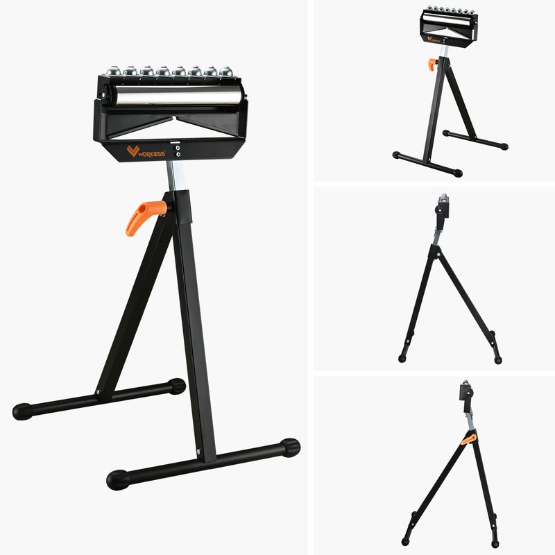 WORKESS Roller Support Stand,WK-RS010 132 Lbs Load Capacity,Adjustable Height (27"