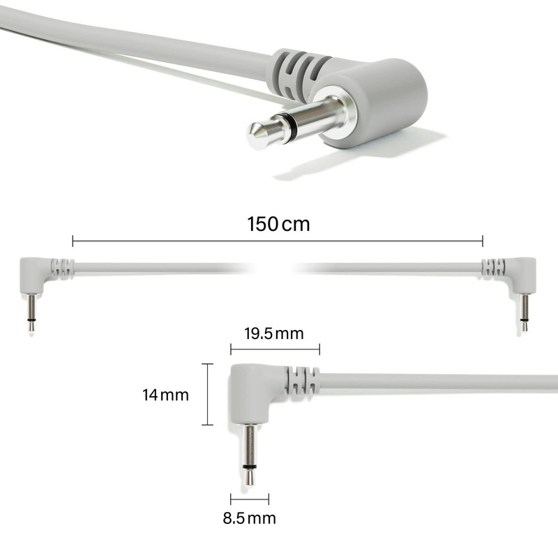 ExcelValley - 5-Pack - Right Angle Mono Modular Patch Cables