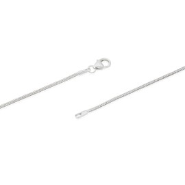 NKlaus 1.2 mm Snake Chain Silver Necklace (Length Selectable 38 cm - 55 cm) 925 Sterling Silver Necklace, Sterling Silver