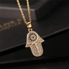 Sonateomber Gold Hamsa Hand Pendant Necklaces for Women - Fancy