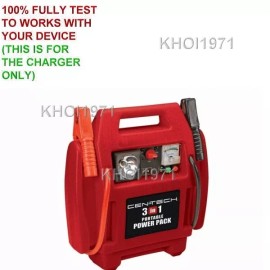 KHOI1971 CAR charger adapter for CEN TECH 4 IN 1 3 IN 1 PORTABLE POWER PACK # 69401 60657