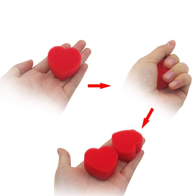 Sponge Hearts Red Heart Shape Sponge Appearing Magic Accessory Nearview