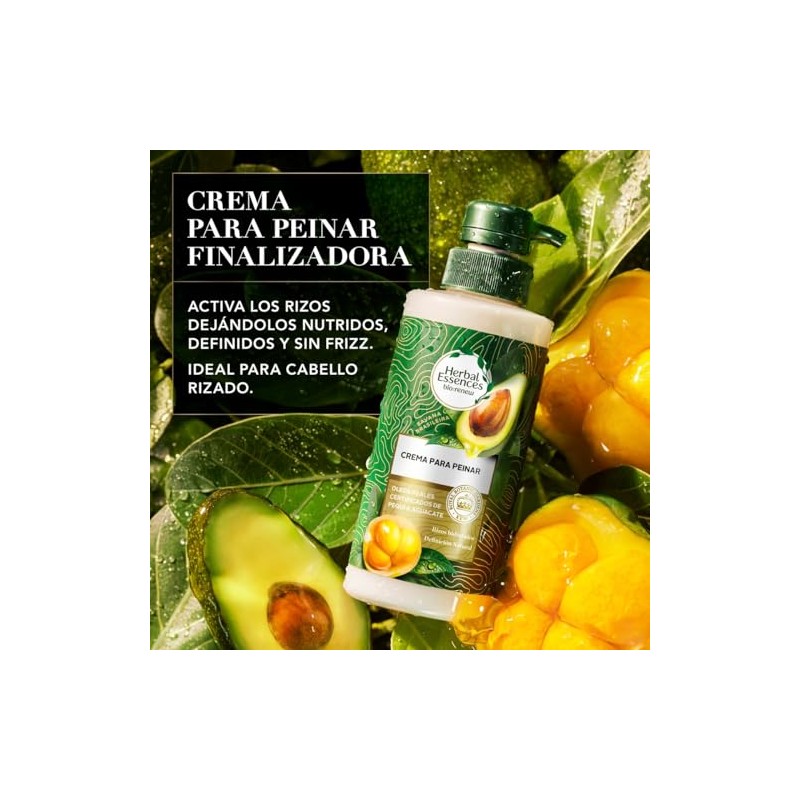 Herbal Essences Crema para peinar rizos Nutre e Hidrata Pequi
