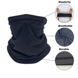 3 Pack Neck Gaiter Breathable Face Mask -Hiking Bandana,Neck Scarf & Balaclava, Multi-Purpose Sun Protection