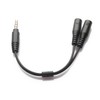 DOITOOL Headset Adapter Splitter for Headphone and Microphone Plugs Position