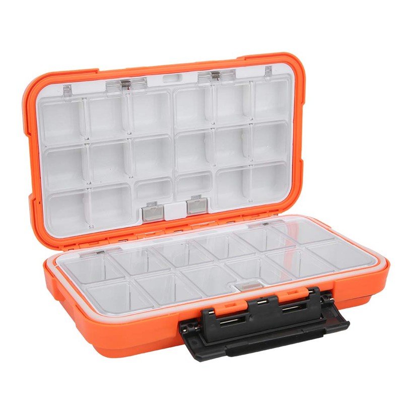 Ausla Einstellbare ABS -Fischerei -Tackle -Box -Organizer mit Doppelseitigen Fächern,