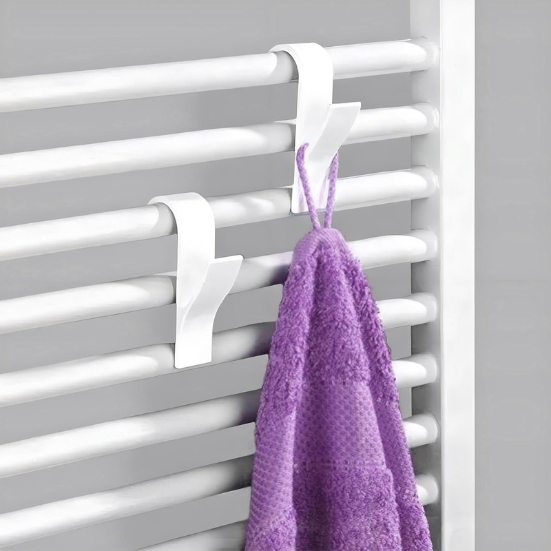 Ztolbriy Pack of 10 Radiator Hooks White - For Round