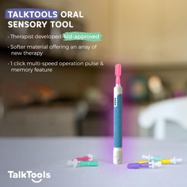 TalkTools® Sensi (Ocean Blue) Oral Sensory Therapy Tool with 7 Soft Sensi Jaw Tips