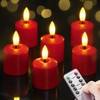 Mavandes Small Flickering Tea Light Flameless Candles with Battery and