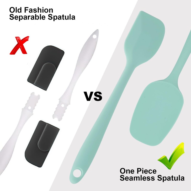 Silicone Spatulas Set, Rubber Spoon Spatula Heat Resistant Spoonula One