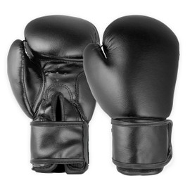 Lions Boxing Gloves - Premium Quality Leather, Classic Adult Unisex Boxing Gloves Mens, Sparring Muay Thai Pro Training, Kickboxing, Punch Bags Fitness Gym Workout (BLACK, 16OZ)