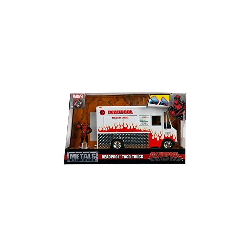 Jada JA99730 1:24 Taco Truck und Deadpool Figur, mehrfarbig