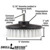 Softer Bristle Scrub Brush 5" Round with Power Drill Attachment
