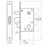 Aqbau® Hook Lock 72/40 for Sliding Door Mortice Lock Sliding